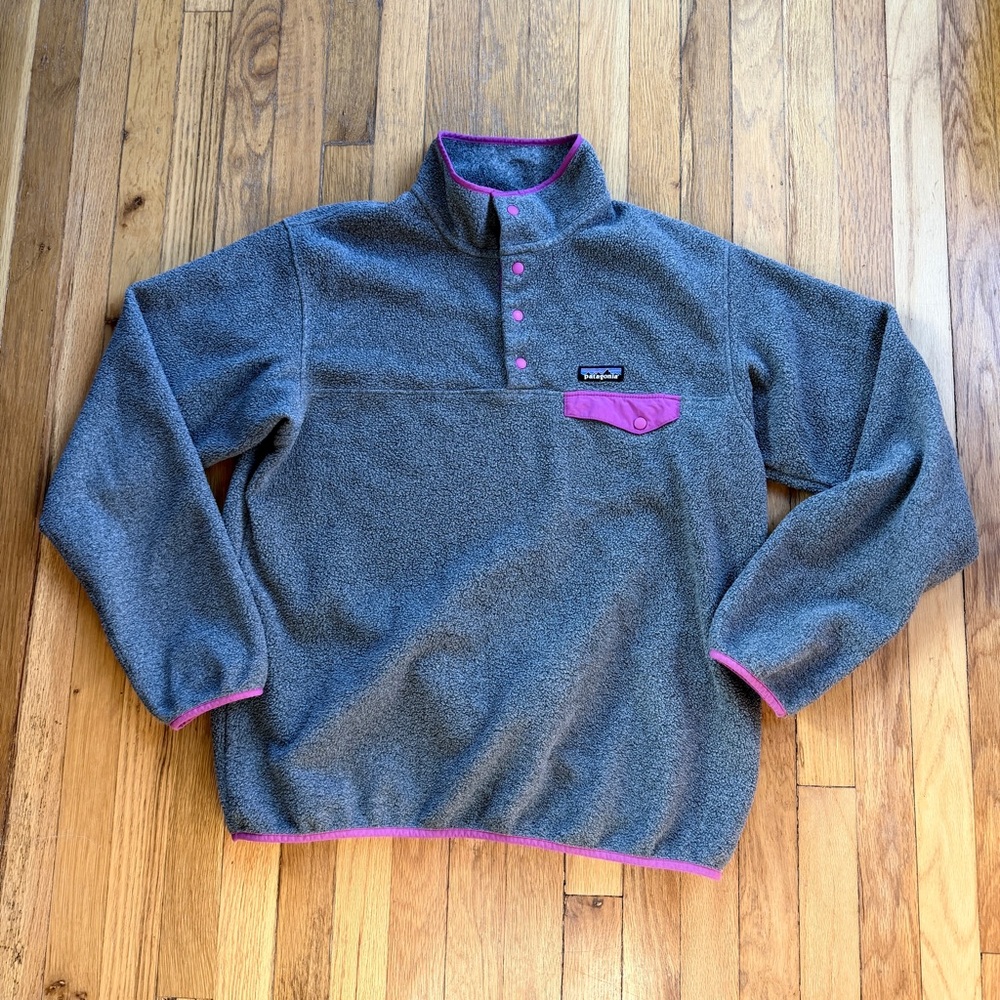 Patagonia gray and purple synchilla